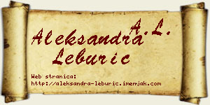 Aleksandra Leburić vizit kartica